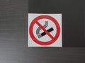 Regulatory signs, no smoking sign