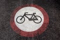 Regulatory street sign Bicycle lane
