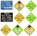 Regulatory United States MUTCD road signs Royalty Free Stock Photo