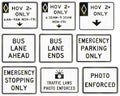 Regulatory United States MUTCD road signs Royalty Free Stock Photo