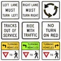 Regulatory United States MUTCD road signs