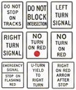 Regulatory United States MUTCD road signs