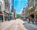 Reguliersbreestraat towards the Rembrandtplein square in Amsterdam