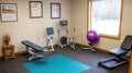 Rehab center exercise room winter view therapy Royalty Free Stock Photo