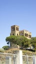 Rehabilitated medieval castle in Torre Baro, Barcelona,