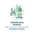 Rehabilitation facilities concept icon