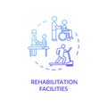 Rehabilitation facilities concept icon