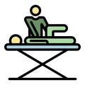 Rehabilitation massage icon color outline vector