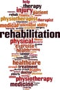 Rehabilitation mining word cloud Royalty Free Stock Photo