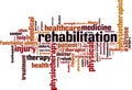 Rehabilitation mining word cloud Royalty Free Stock Photo