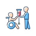 Rehabilitation services RGB color icon Royalty Free Stock Photo