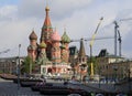 Rehearsal of military parade on Red Square, Moscow Royalty Free Stock Photo