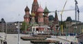 Rehearsal of military parade on Red Square Moscow Royalty Free Stock Photo