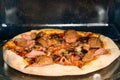 reheating pizza in the microwave Royalty Free Stock Photo