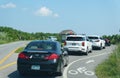 Rehoboth Beach, Delaware, U.S - August 12, 2023 - Traffic into Cape Henlopen State Park and Gordon\'s Pond beach area