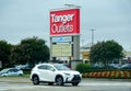 Rehoboth Beach, Delaware, U.S - October 1, 2020 - The main road and traffic into Tanger Outlets Royalty Free Stock Photo