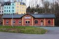 Reichenbach, Germany - April 9, 2023: Old lower railway station of Reichenbach-im-Vogtland, a town in Saxony, eastern Germany