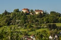 Reichenberg Castle on a Hill in Green Landscape, Odenwald, Hesse, Germany