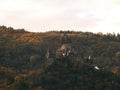 Reichsburg Castle on a hill in the Rhineland Palatinate