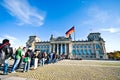 Reichstag Berlin - people queuing at the entrance