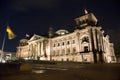 Reichstag Building in Berlin at Night