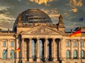 Reichstag building, seat of the German Parliament (Deutscher Bundestag) in Berlin, Germany Royalty Free Stock Photo