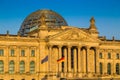 Reichstag building at sunset, Berlin, Germany Royalty Free Stock Photo