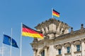 Reichstag building tower, seat of the German Parliament. Berlin, Germany Royalty Free Stock Photo