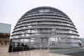 Reichstag dome at cloudy, rainy day. Berlin, Germany Royalty Free Stock Photo