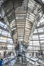 Reichstag dome at the German parliament in Berlin, Germany Royalty Free Stock Photo