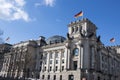 Reichstag and flag Royalty Free Stock Photo