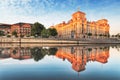 Reichstag with reflection in Spree, Berlin Royalty Free Stock Photo