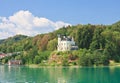 Reifnitz Castle on Lake Worth. Carinthia, Austria Royalty Free Stock Photo