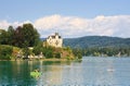 Reifnitz Castle on Lake Worth in Carinthia, Austria Royalty Free Stock Photo