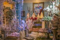 The reign of Santa Claus shop interior with christmas decorations