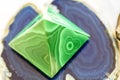 Reiki green pyramid stone used un reiky therapies