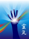 Reiki healing hand Royalty Free Stock Photo