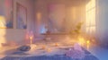 Reiki Healing Session Interior Pastel Tones Royalty Free Stock Photo