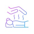 Reiki massage gradient linear vector icon