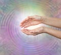 Reiki Master working with healing vibes Royalty Free Stock Photo