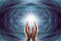 Reiki master working with Starlight Healing Energy Royalty Free Stock Photo