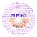 Reiki Share Healing Word Cloud circle Royalty Free Stock Photo