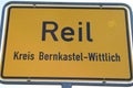 city limits sign in Germany - Reil, Kreis Bernkastel - Wittlich