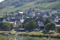 Reil, Germany - 09 22 2021: village Reil, Mosel waterfront area