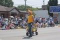 Reiland Trucking Guy in Cheesehead close up at parade Royalty Free Stock Photo