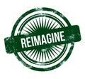 Reimagine - green grunge stamp Royalty Free Stock Photo