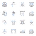 Reimagining line icons collection. Innovation, Renovation, Reconstruction, Transformation, Overhaul, Rethinking