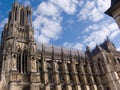 Reims, cathedral from one side Royalty Free Stock Photo