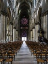 Interior of Reims Cathedral Notre-Dame de Reims Royalty Free Stock Photo