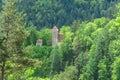 Rein - Scenic view of small church surrounded by lush green forest land in Grazer Bergland, Prealps East of the Mur, Styria Royalty Free Stock Photo